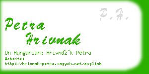 petra hrivnak business card